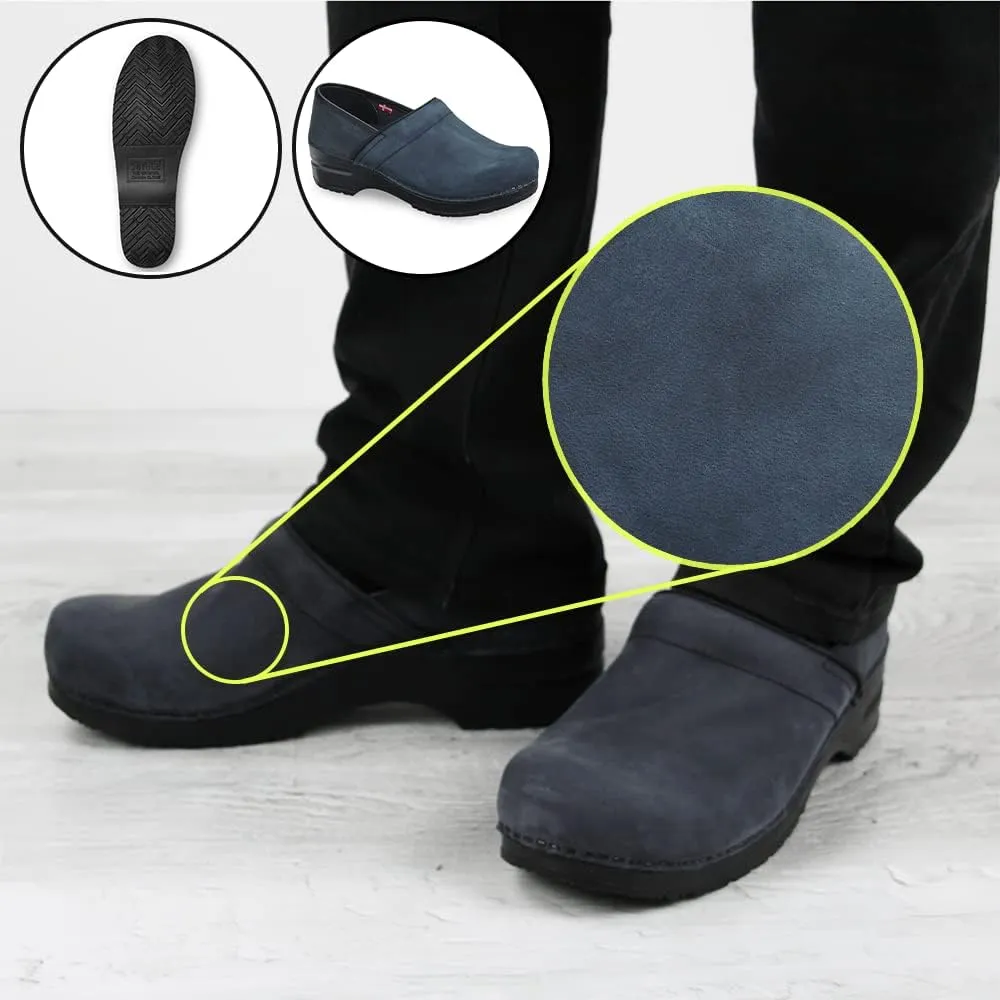 Sanita Pro Oiled Professional Clogs for Men - Arch Support, Durable, Closed-Back Slip-On Shoes