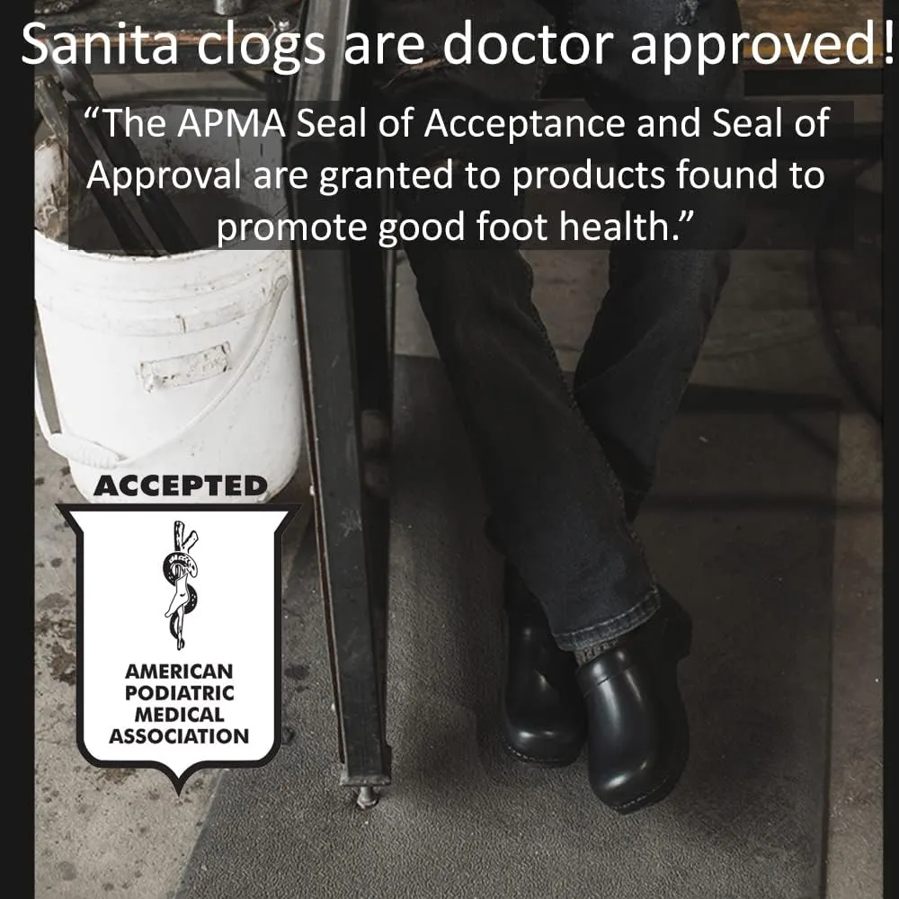 Sanita Pro Oiled Professional Clogs for Men - Arch Support, Durable, Closed-Back Slip-On Shoes