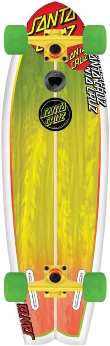Santa Cruz Skate Land Shark Rasta Sk8 Complete Skate Boards, 8.8 x 27.7-Inch