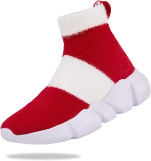 Santiro Boys Girls Sock Shoes High Tops Breathable Knit Slip On Shoes