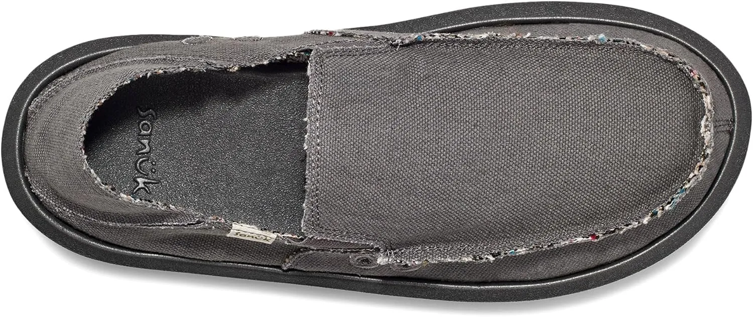 Sanuk Mens Donny Hemp Loafers | Mens Shoes | Slip On Shoes for Men | Men's Slip-on Loafers | Memory Foam Footbed