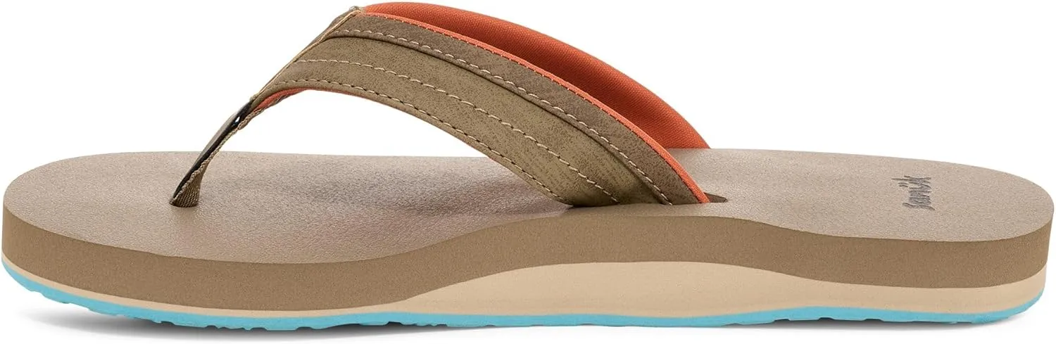 Sanuk Mens Ziggy ST | Flip Flops for Men | Mens Sandals | Beach Sandals | Water Friendly & Lightweight | Comfort Footbed