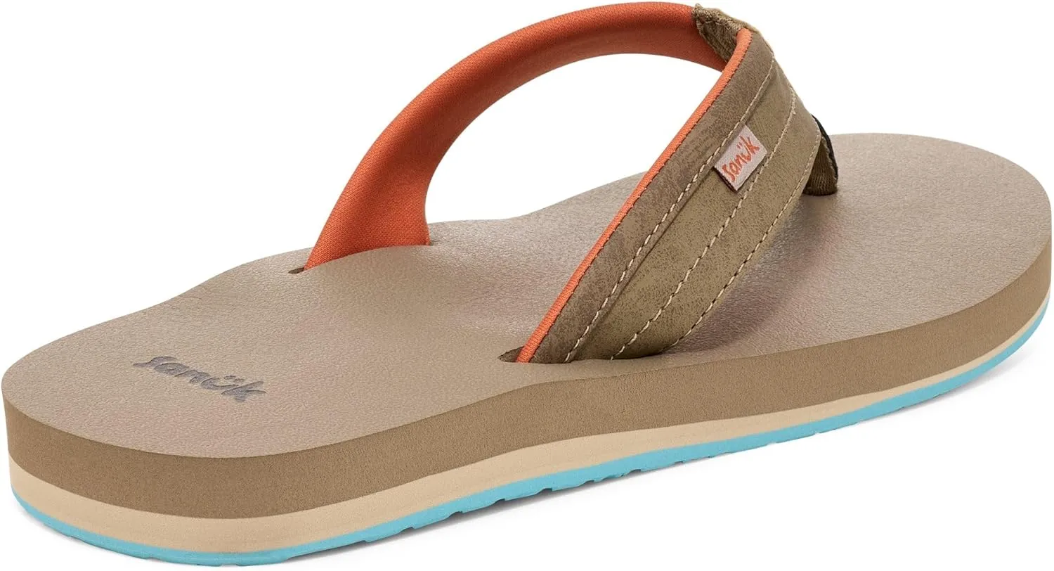 Sanuk Mens Ziggy ST | Flip Flops for Men | Mens Sandals | Beach Sandals | Water Friendly & Lightweight | Comfort Footbed