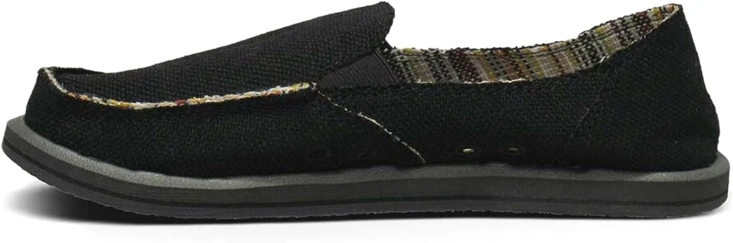 Sanuk Womens Donna Hemp Loafers | Womens Shoes | Slip On Shoes for Women | Women's Slip-on Loafers | Memory Foam Footbed