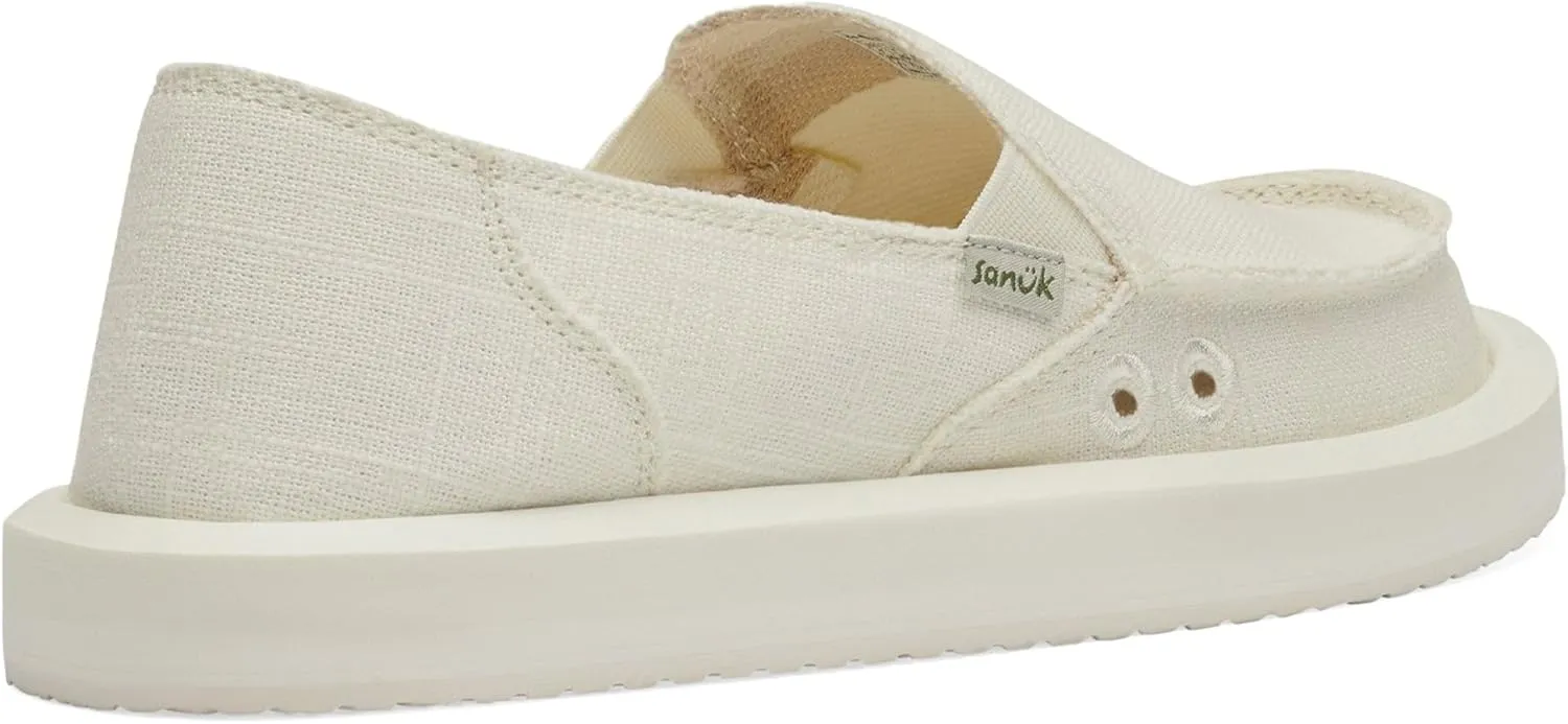 Sanuk Womens Donna Soft Top Hemp Loafers | Womens Shoes | Slip On Shoes for Women | Women's Slip-on Loafers | Memory Foam Footbed