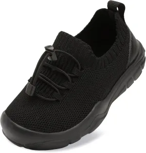 Scurtain Toddler Shoes Boys Girls Tennis Shoes Kids Barefoot Shoes Slip on Sneakers Breathable Walking Running Shoes