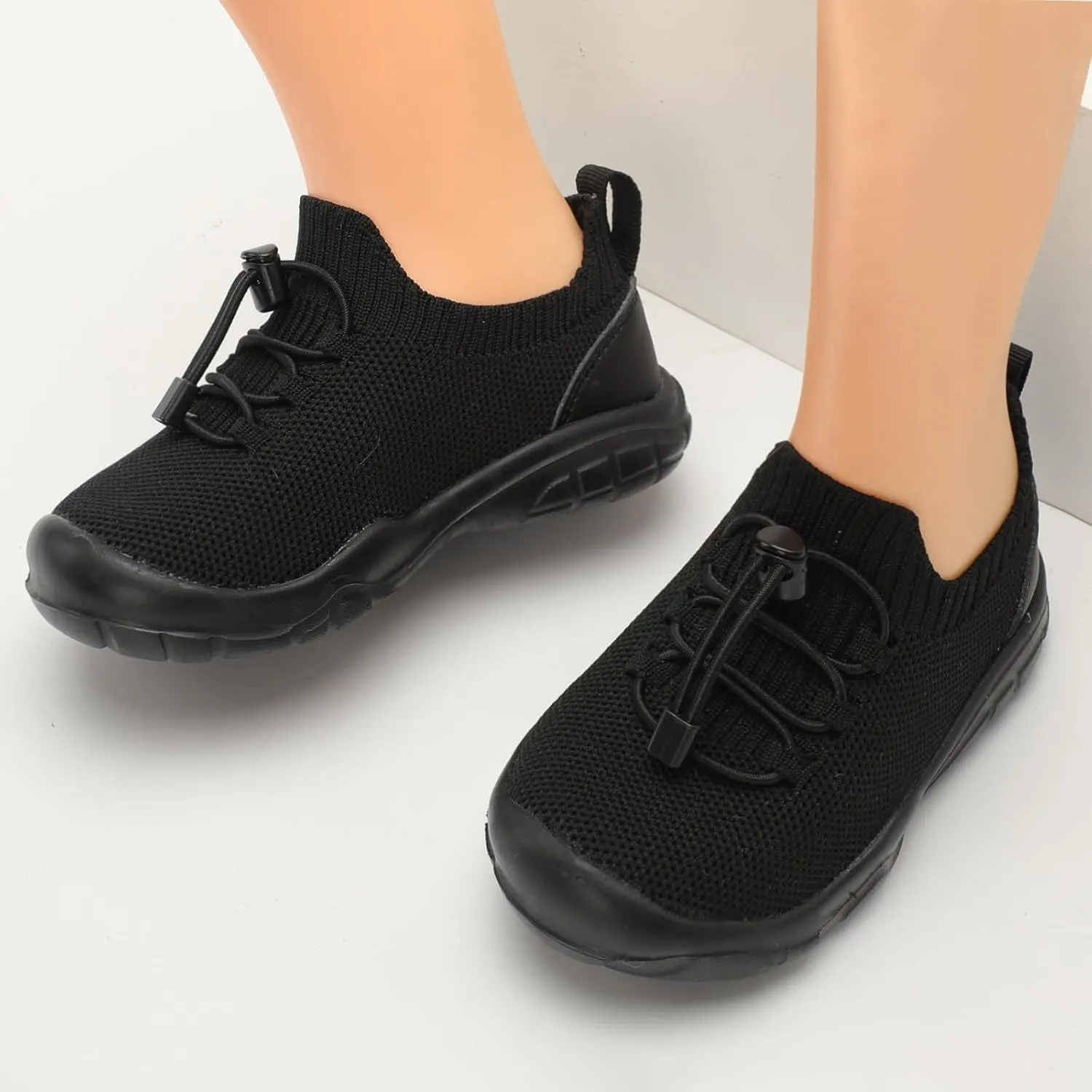 Scurtain Toddler Shoes Boys Girls Tennis Shoes Kids Barefoot Shoes Slip on Sneakers Breathable Walking Running Shoes