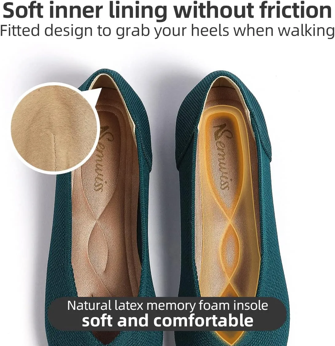 Semwiss Women's Ballet Flats Comfortable Casual Dressy Shoes,Work Flats Office Shoes Pointed Toe Leopard Flats.