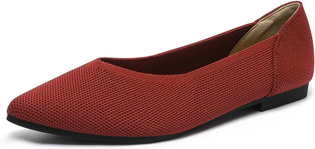 Semwiss Women's Ballet Flats Comfortable Casual Dressy Shoes,Work Flats Office Shoes Pointed Toe Leopard Flats.