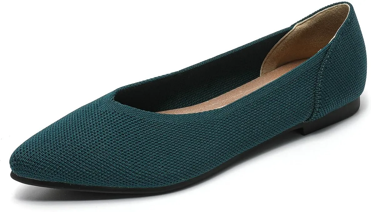 Semwiss Women's Ballet Flats Comfortable Casual Dressy Shoes,Work Flats Office Shoes Pointed Toe Leopard Flats.