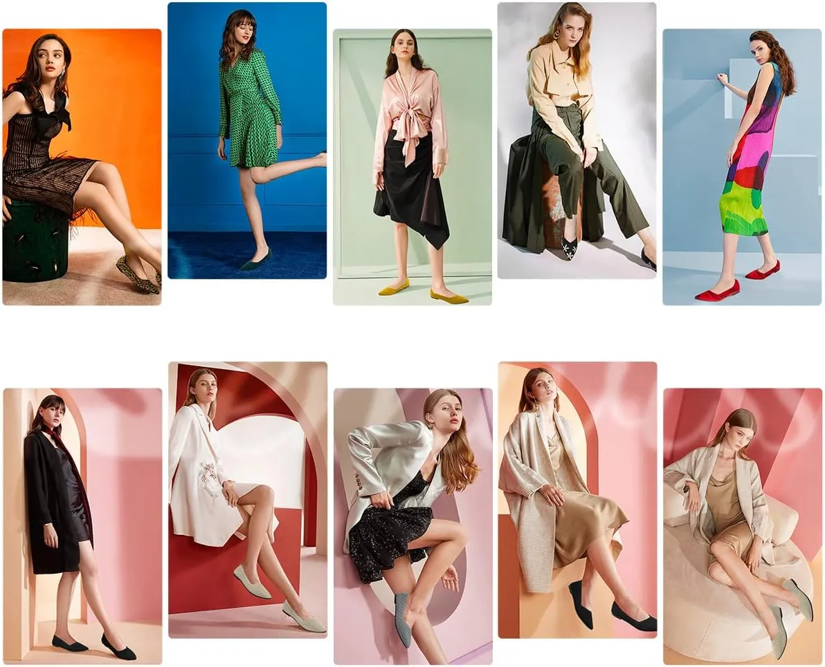 Semwiss Women's Ballet Flats Comfortable Casual Dressy Shoes,Work Flats Office Shoes Pointed Toe Leopard Flats.