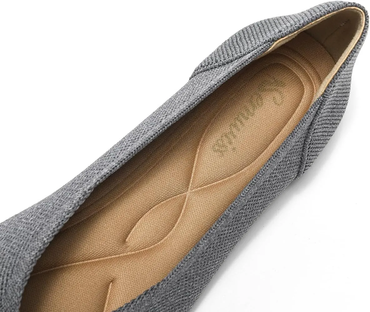 Semwiss Women's Ballet Flats Comfortable Casual Dressy Shoes,Work Flats Office Shoes Pointed Toe Leopard Flats.