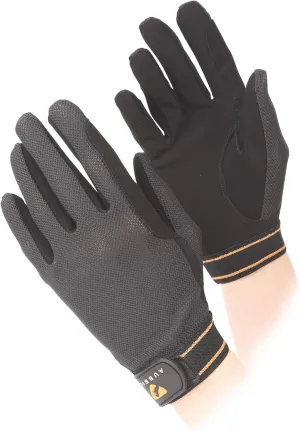 Shires Aubrion Mesh Riding Work Horse Riding Non-Slip Gloves