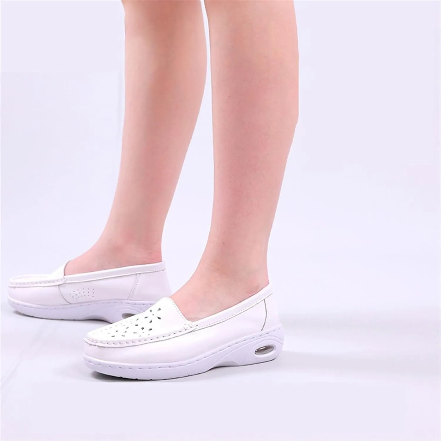 Shoes for Nurses Women On Lightweight White Slip Resistant Walking with Arch Support Healthcare Work Shoes