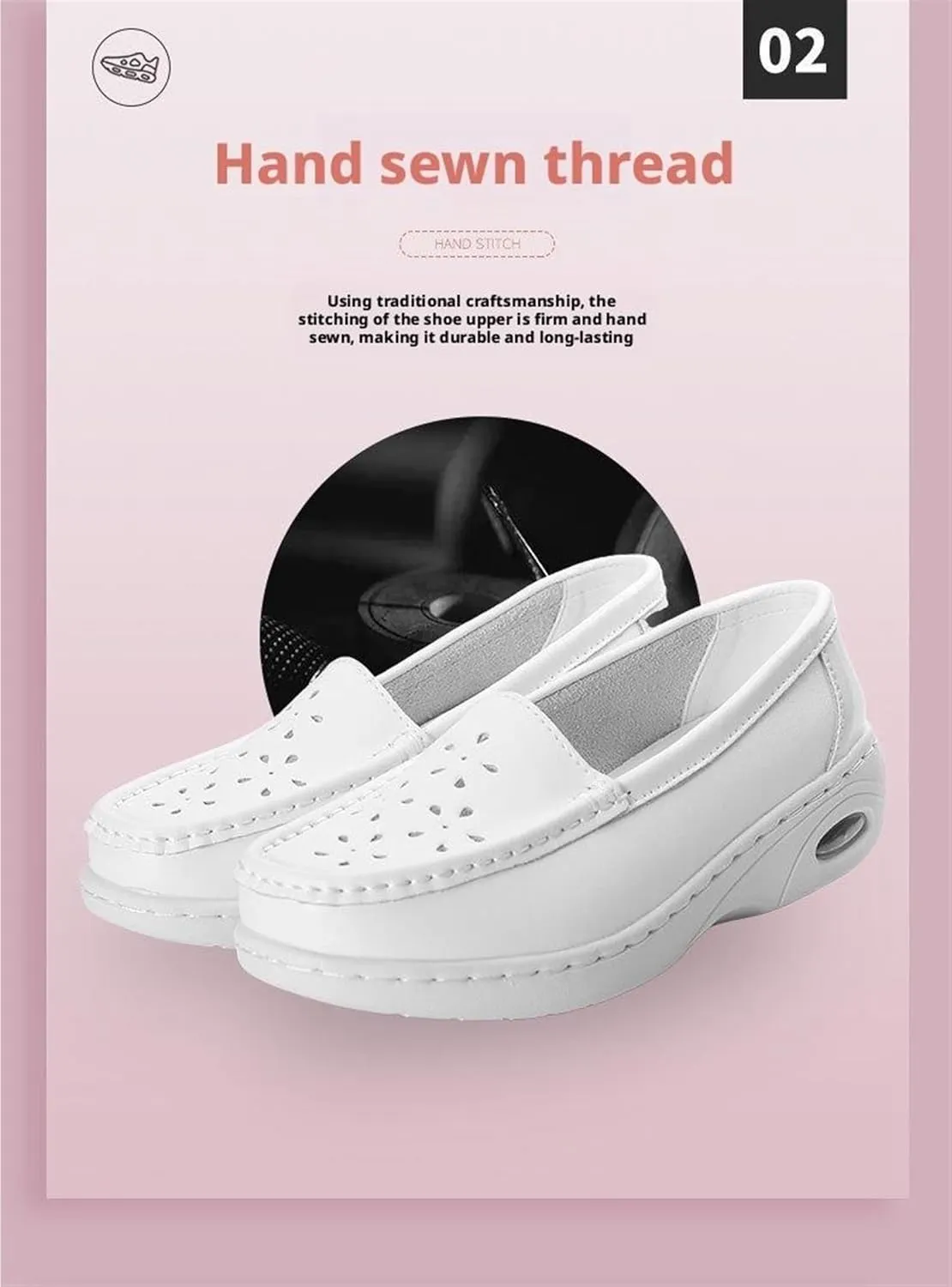 Shoes for Nurses Women On Lightweight White Slip Resistant Walking with Arch Support Healthcare Work Shoes