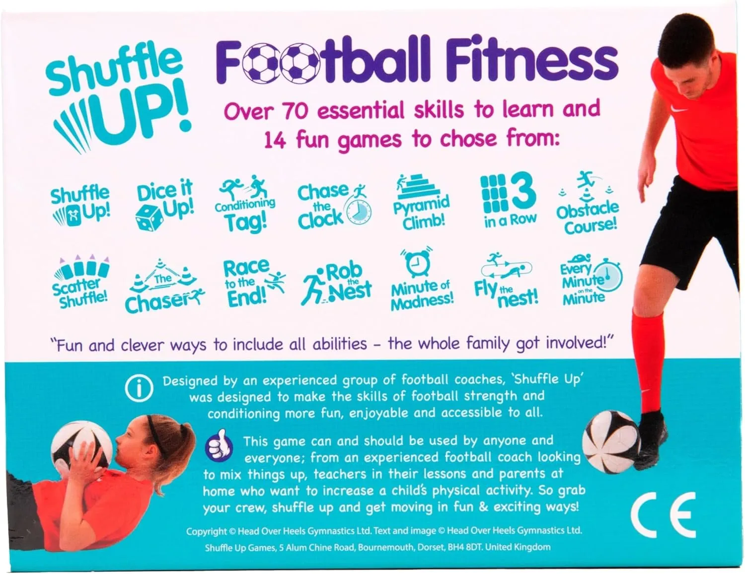 Shuffle Up Soccer Card Games - 70  Fun & Active Skills Cards for Kids, Fitness Cards Develop Fundamentals, Stamina & Strength, Easy to Play for Kids | Multiple Skill Level Cards Include 2 Dices
