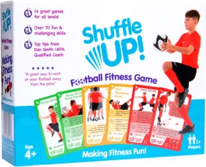 Shuffle Up Soccer Card Games - 70  Fun & Active Skills Cards for Kids, Fitness Cards Develop Fundamentals, Stamina & Strength, Easy to Play for Kids | Multiple Skill Level Cards Include 2 Dices