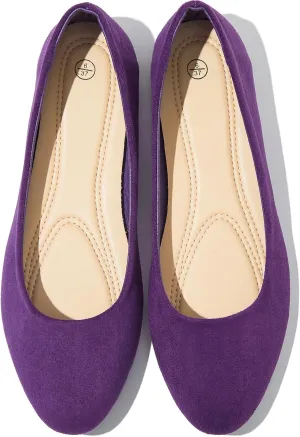 Shupua Flats for Women Round Toe Flat Shoes Dressy Black Ballet Flats Comfortable Womens Dress Shoes Ballerina Flats for Work
