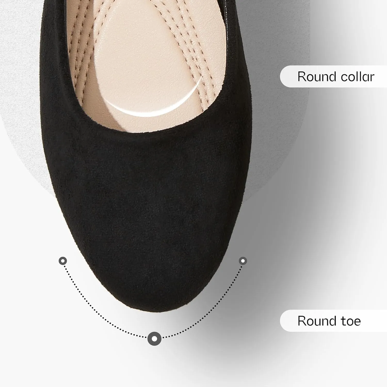Shupua Flats for Women Round Toe Flat Shoes Dressy Black Ballet Flats Comfortable Womens Dress Shoes Ballerina Flats for Work