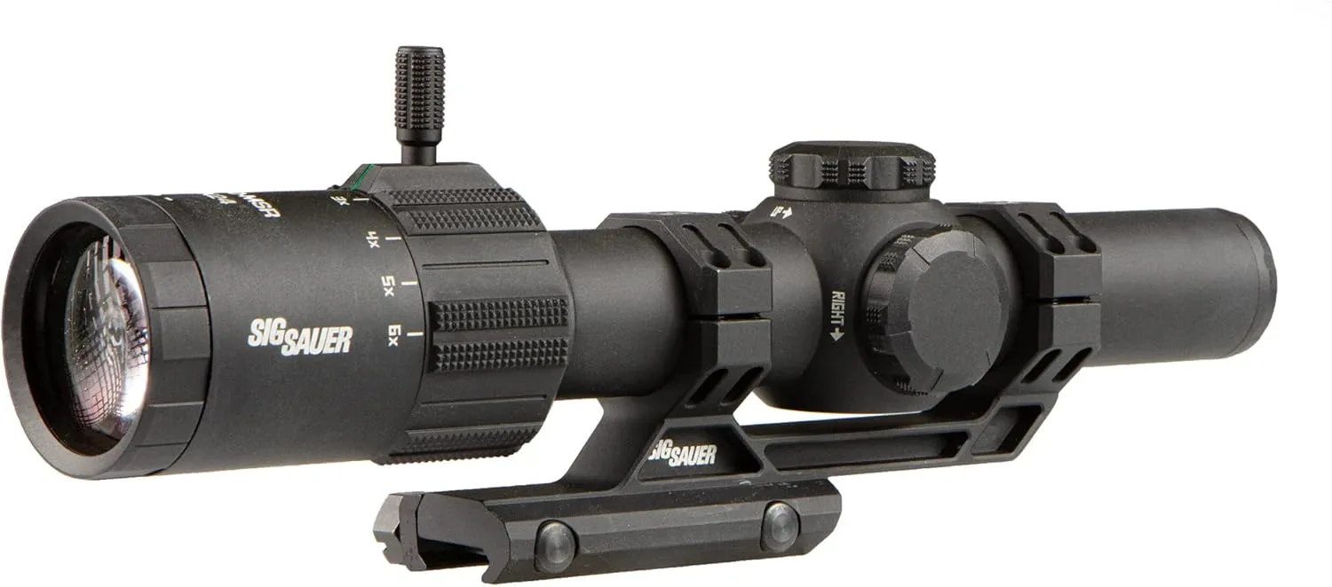 Sig Sauer Tango-MSR 1-6x24mm Riflescope; MSR-BDC6 Reticle with Alpha-MSR Cantilever Mount