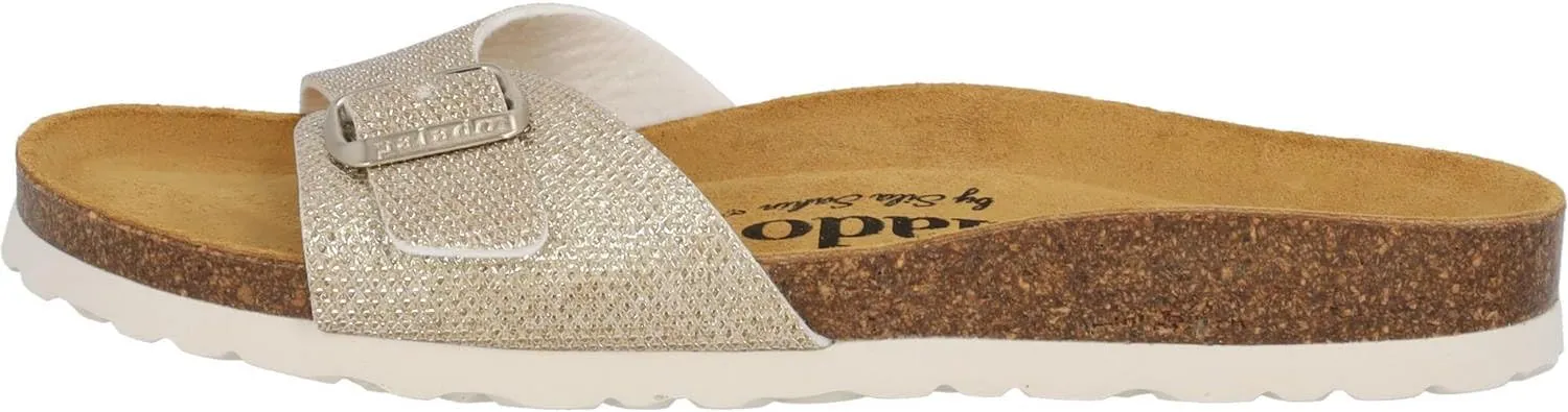 Sila Sahin Women's Malta Tiffany Mules - Elegant Sandals Made in Spain - Slippers with Cork Footbed - Comfortable Summer Shoes