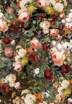 Simon&Siff Floral Wallpaper Peel and Stick, Vintage Floral Contact Paper Removable Blooming Flowers Rose Wall Paper for Bedroom Walls Bookcase Drawers 17.3in x 40ft