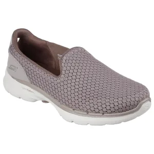 Skechers Ladies Go Walk 6 Sea Coast Taupe Slip On Shoes