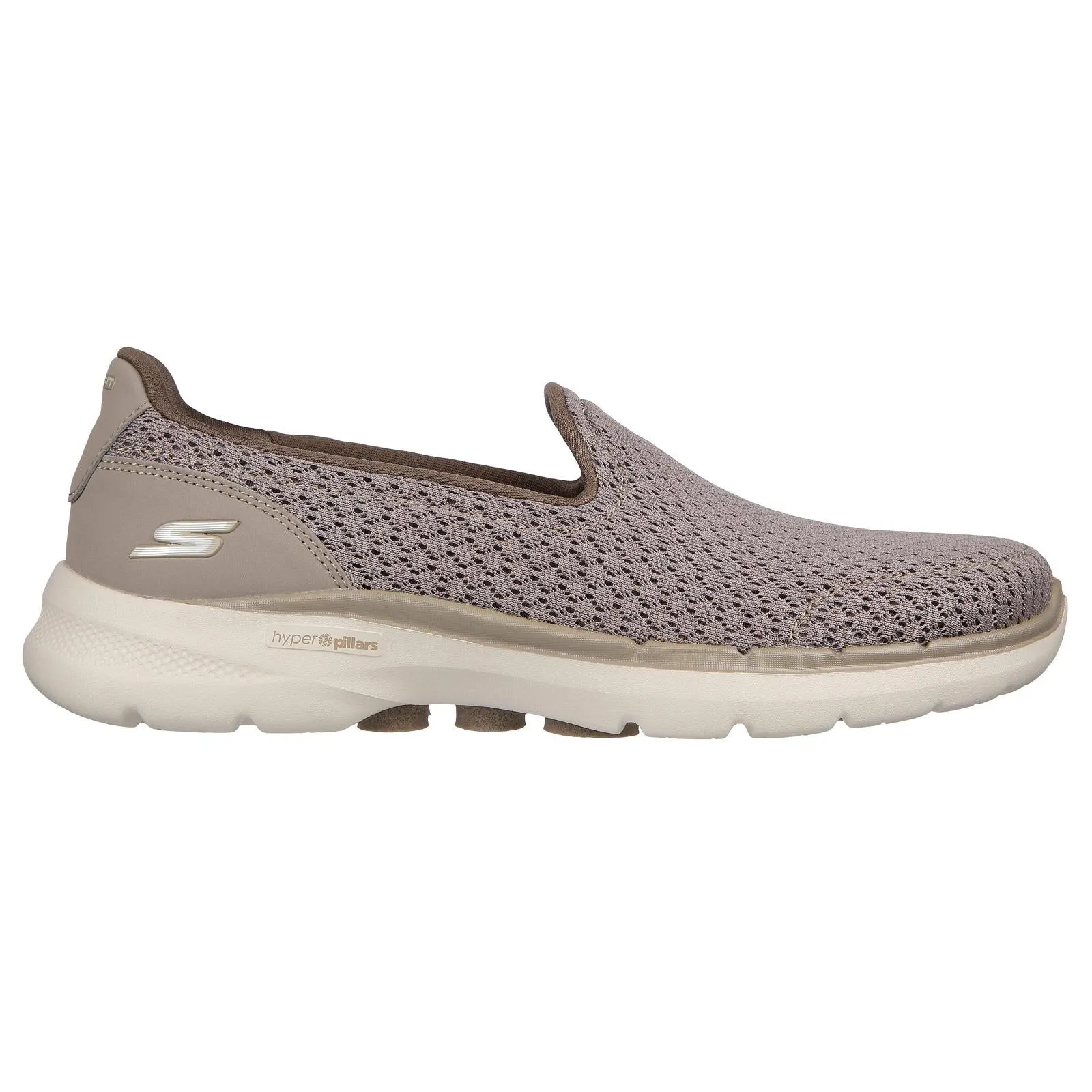 Skechers Ladies Go Walk 6 Sea Coast Taupe Slip On Shoes