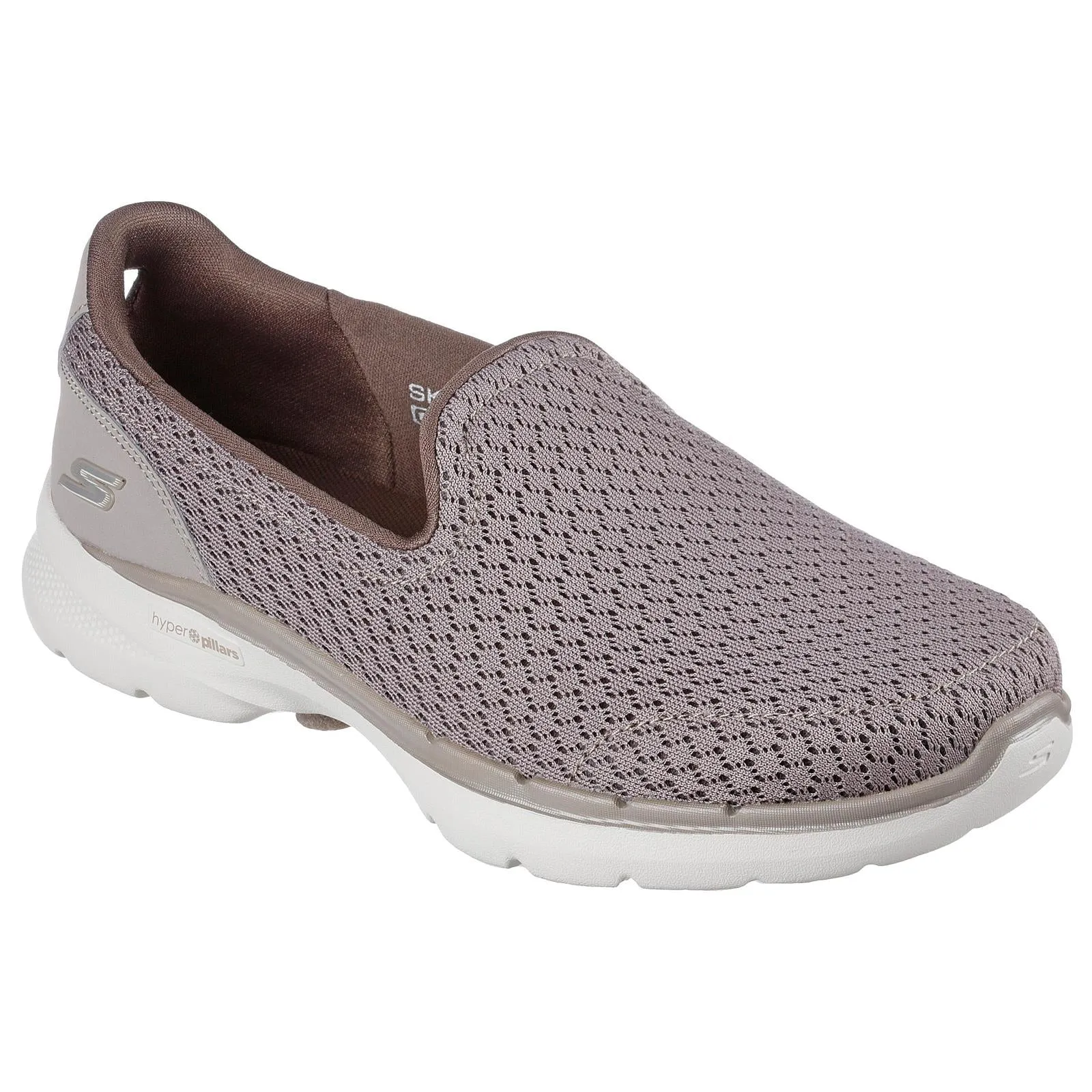 Skechers Ladies Go Walk 6 Sea Coast Taupe Slip On Shoes
