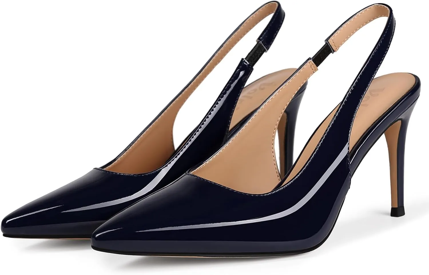 Slingback Heels for Women Pointed Closed Toe Stiletto Pumps Slip-On Dress Shoes Elegant Comfortable Women's Heels for Party Wedding