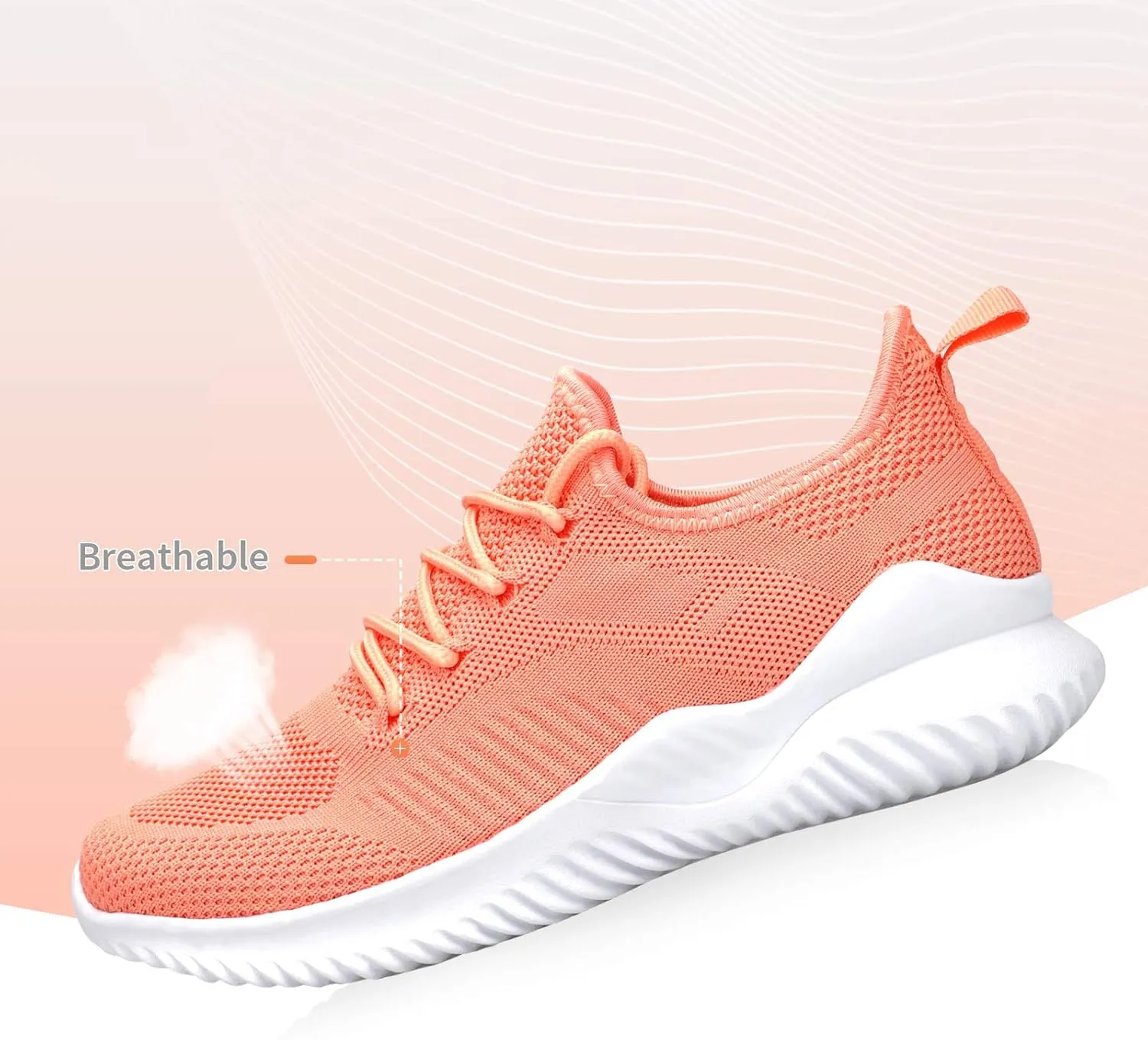 Slip On Sneakers for Women-Fashion Sneakers Walking Shoes Non Slip Lightweight Breathable Mesh Running Shoes Comfortable