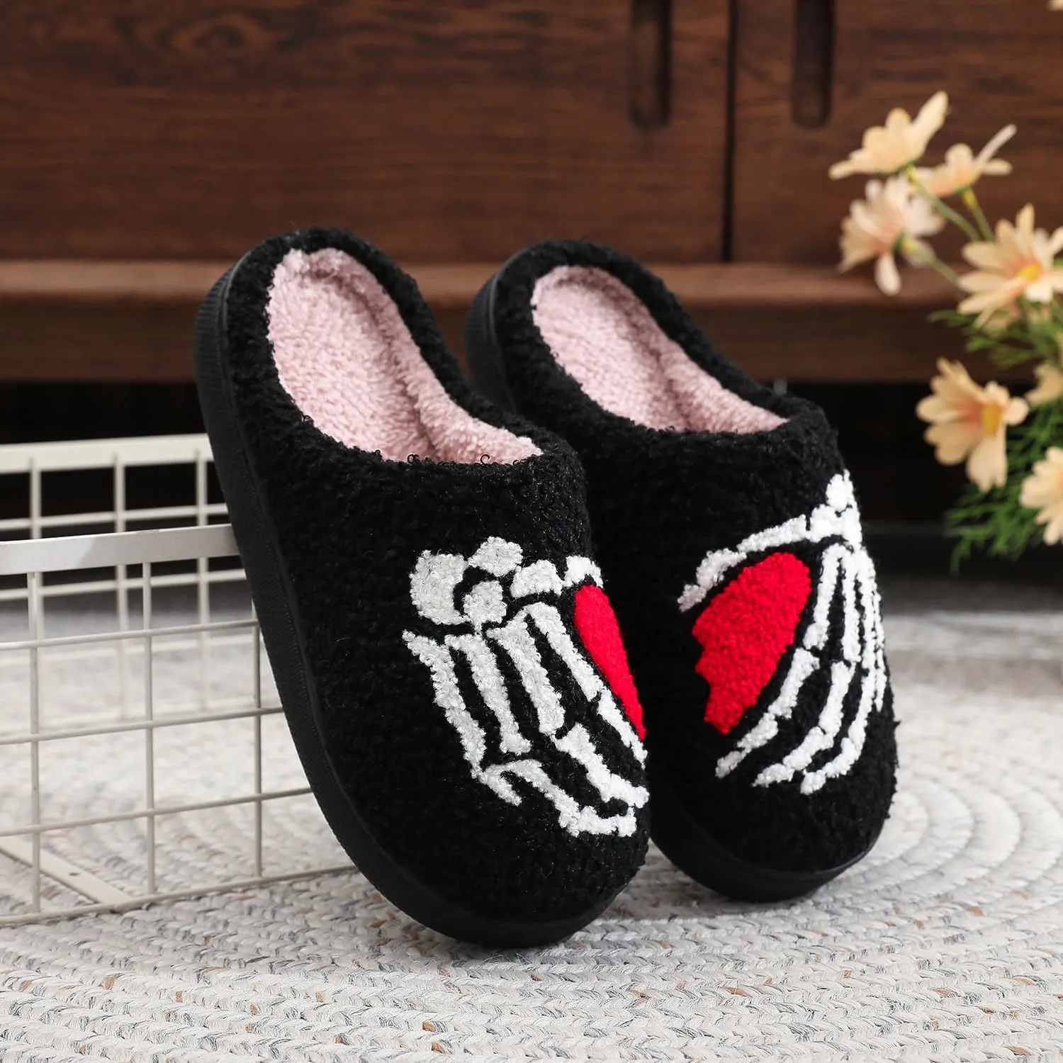 Slippers for Women Men Fuzzy Memory Foam Slipper Fluffy Winter Soft Warm Slip On House Shoes