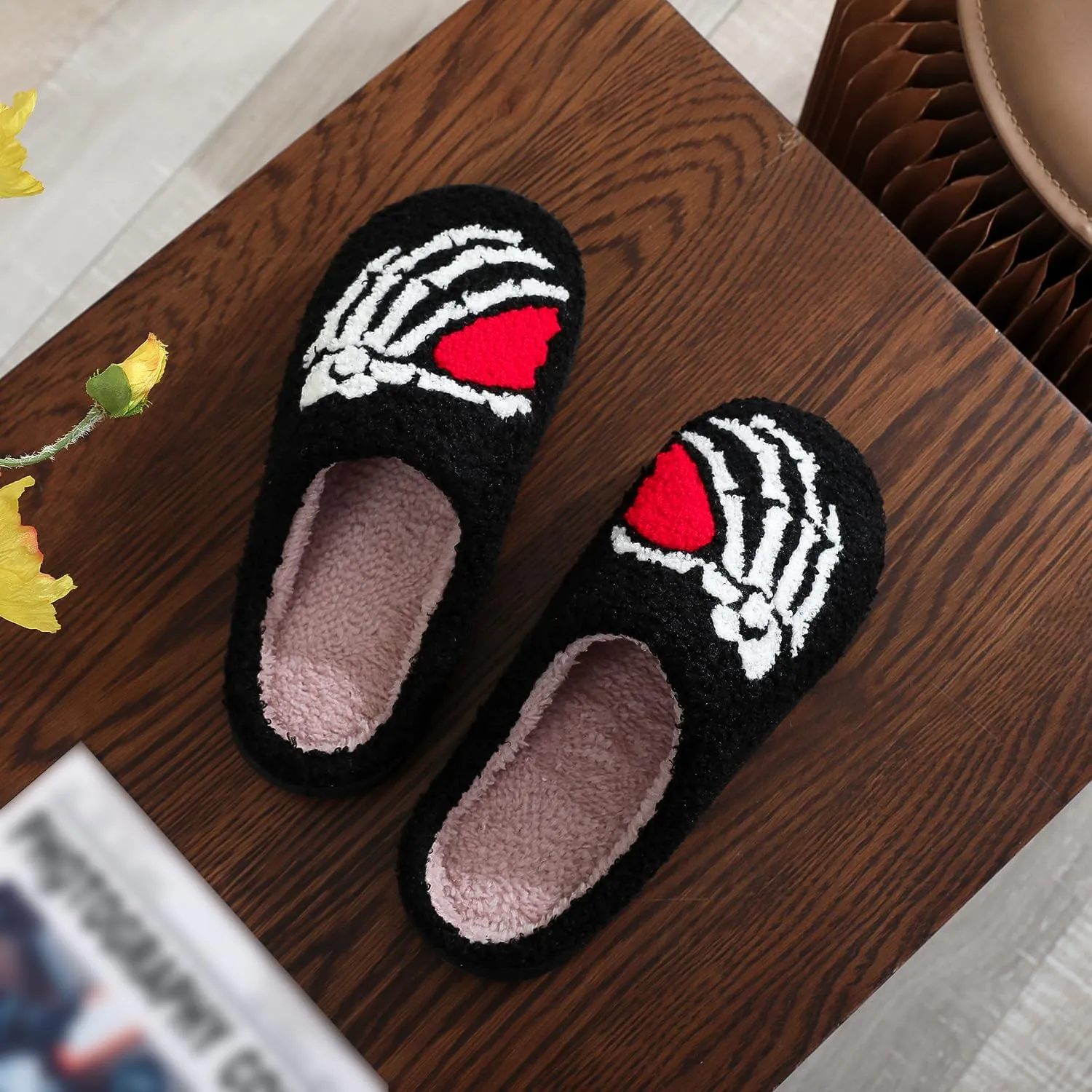 Slippers for Women Men Fuzzy Memory Foam Slipper Fluffy Winter Soft Warm Slip On House Shoes