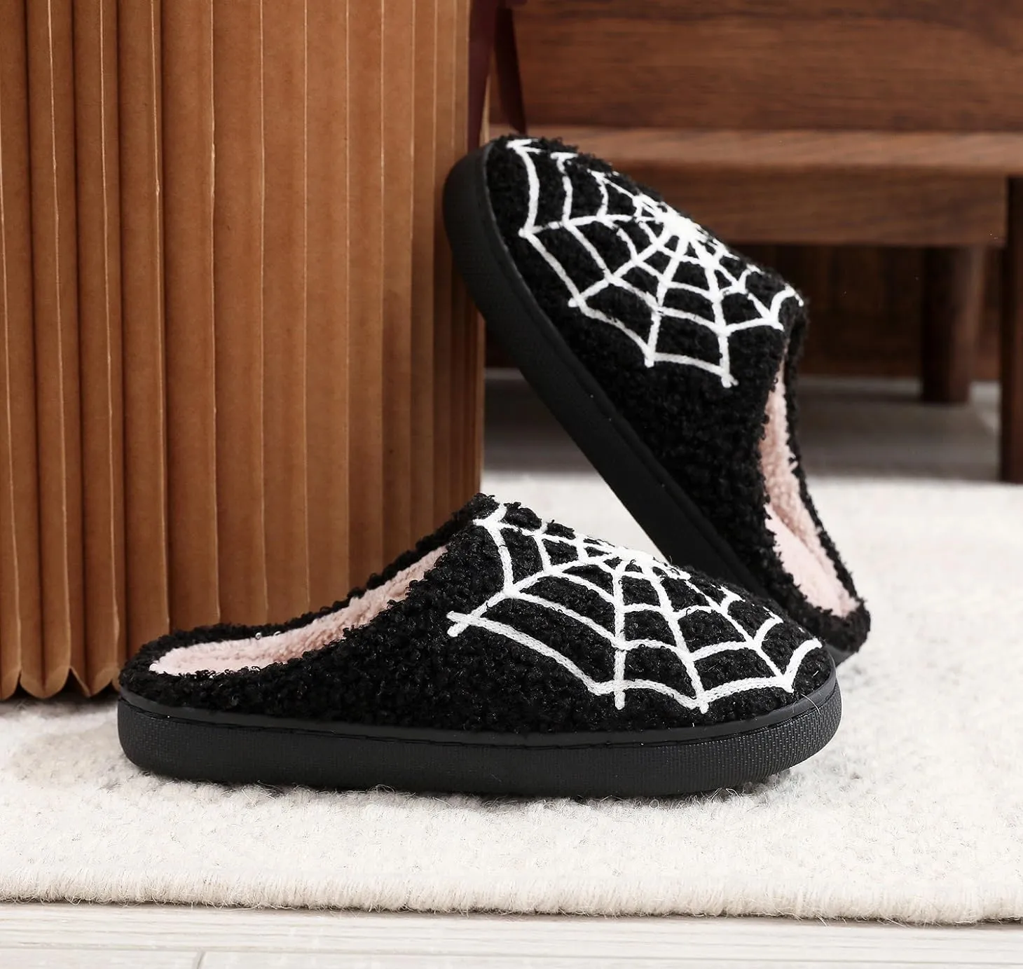 Slippers for Women Men Fuzzy Memory Foam Slipper Fluffy Winter Soft Warm Slip On House Shoes
