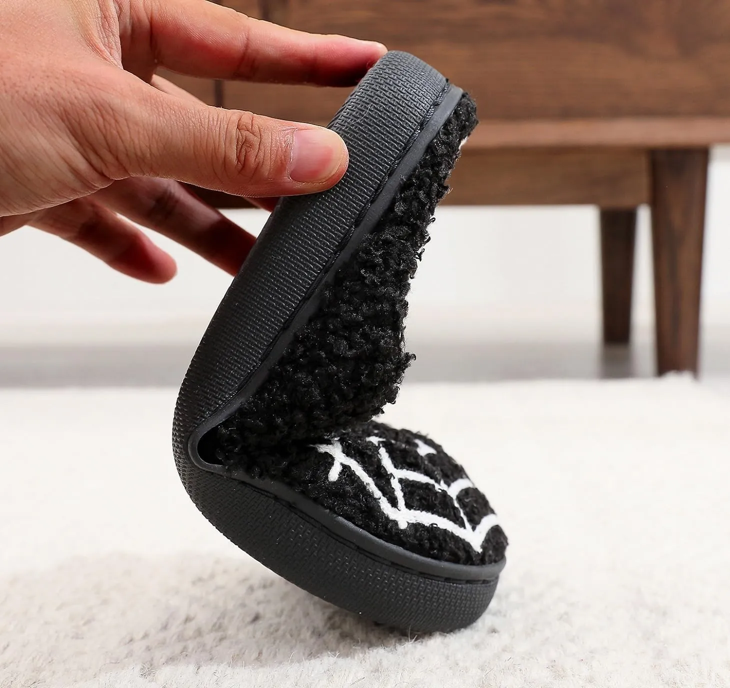 Slippers for Women Men Fuzzy Memory Foam Slipper Fluffy Winter Soft Warm Slip On House Shoes