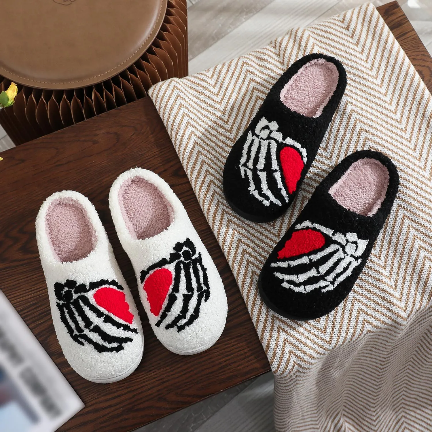 Slippers for Women Men Fuzzy Memory Foam Slipper Fluffy Winter Soft Warm Slip On House Shoes