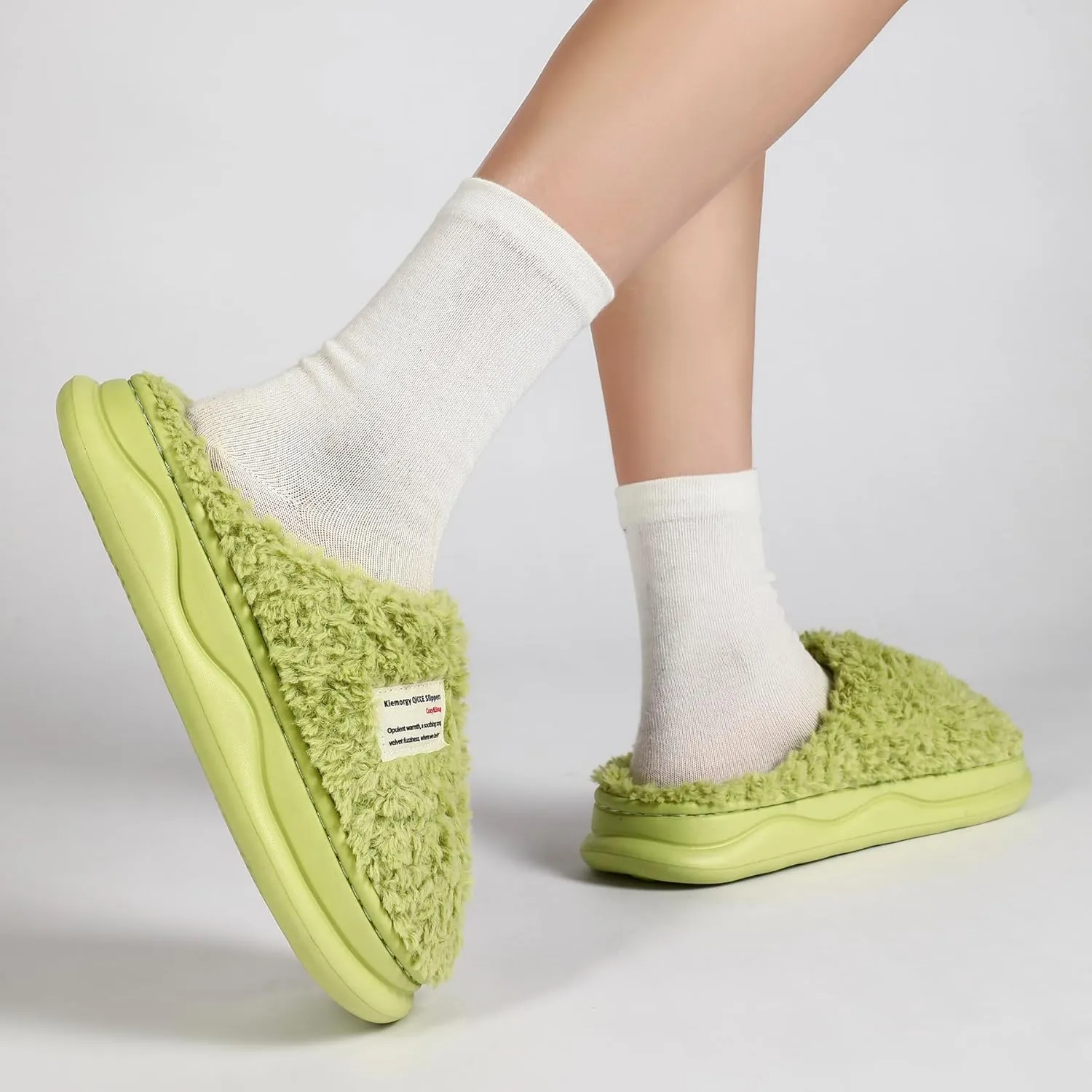 Slippers for Women Men, Memory Foam Slippers for Women, Soft Thick Fuzzy Bedroom House Shoes Indoor Outdoor