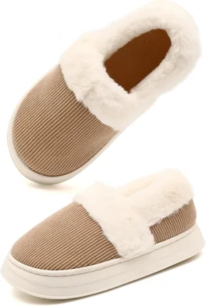 Slippers for Women Men, Memory Foam Slippers for Women, Soft Thick Fuzzy Bedroom House Shoes Indoor Outdoor