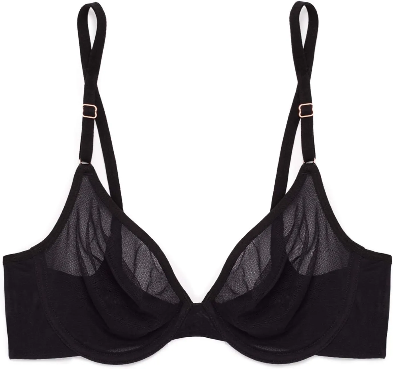 Smart & Sexy Sheer Mesh Demi Underwire Bra – Available in Single or 2-Pack, Flirty & Supportive
