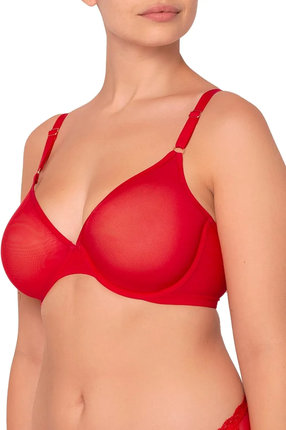 Smart & Sexy Sheer Mesh Demi Underwire Bra – Available in Single or 2-Pack, Flirty & Supportive