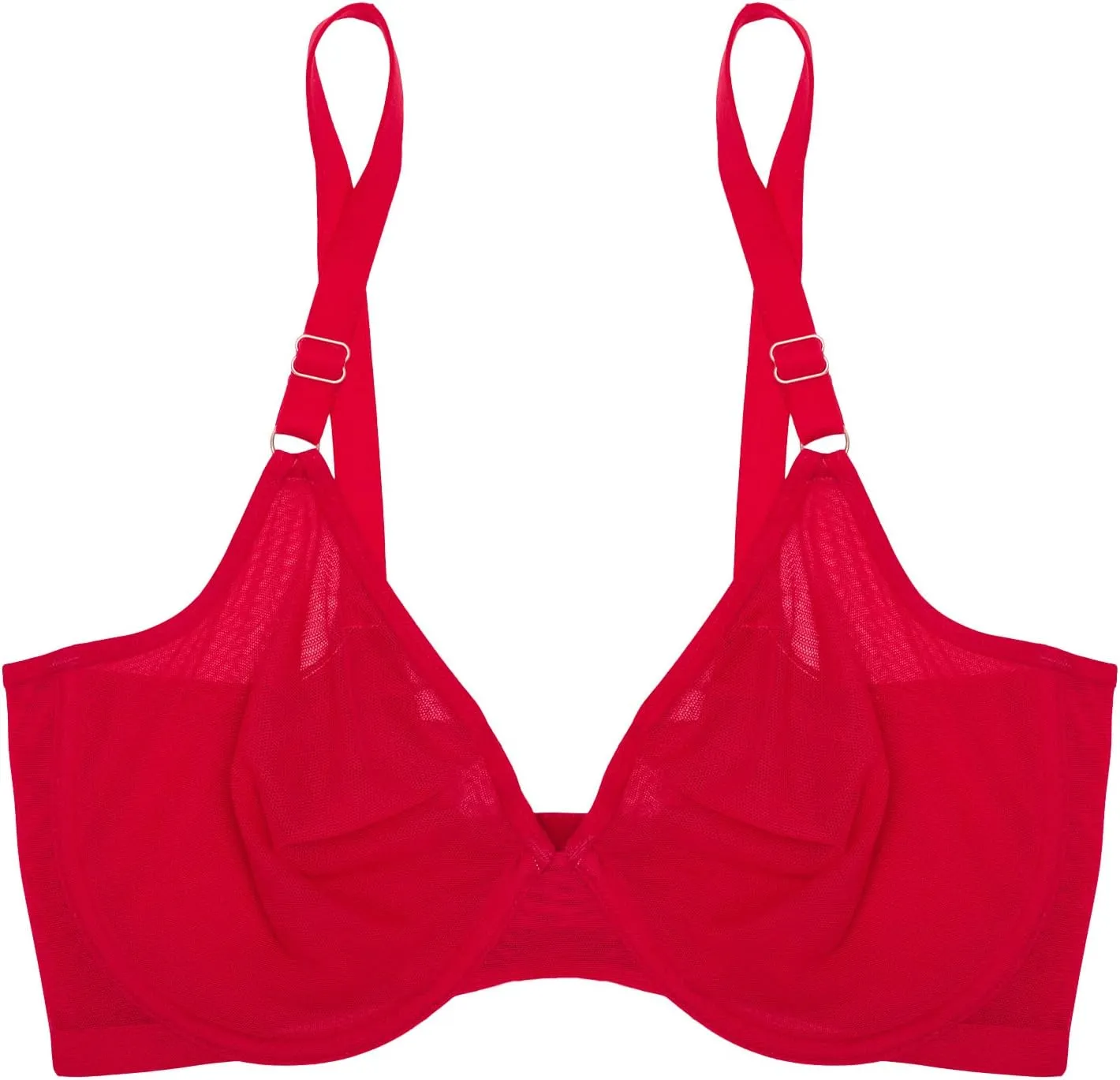 Smart & Sexy Sheer Mesh Demi Underwire Bra – Available in Single or 2-Pack, Flirty & Supportive