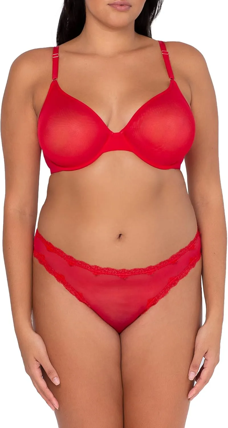 Smart & Sexy Sheer Mesh Demi Underwire Bra – Available in Single or 2-Pack, Flirty & Supportive