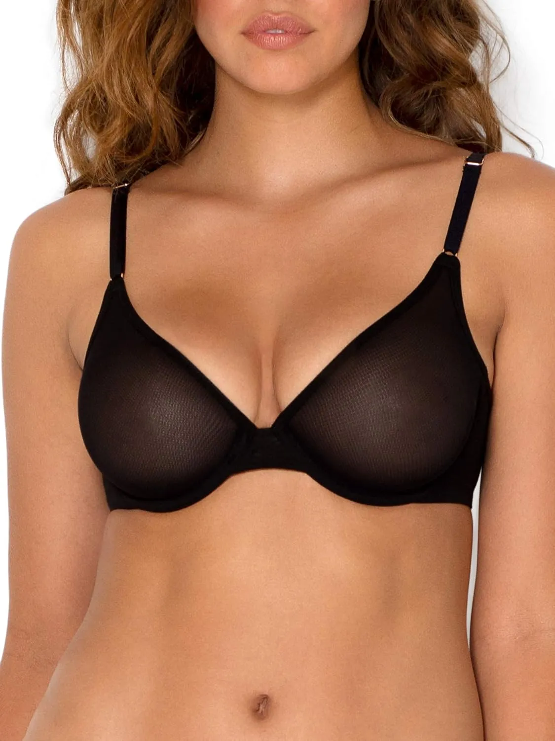 Smart & Sexy Sheer Mesh Demi Underwire Bra – Available in Single or 2-Pack, Flirty & Supportive