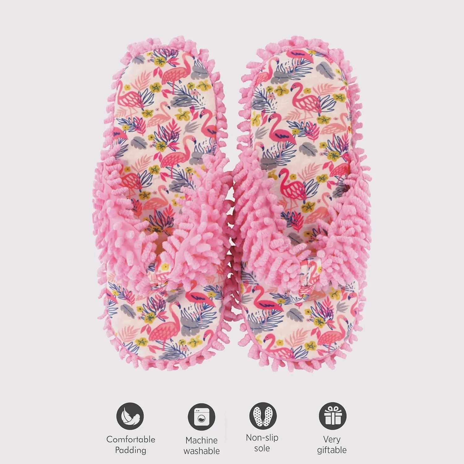 Snoozies Fuzzy Flip Flop Pedicure Slippers for Women Indoor, Washable Fluffy Thong Slippers, Comfortable Open Toe House Slippers Non-Skid Sole, Spa Gifts