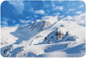 Snowfield On Peak Snow Mountain White Fog, Bathroom Shower Mat Doormat Non Slip,Floor Rug Absorbent Carpets Floor Mat Home Decor for Kitchen Bedroom Rug, 24"X 36"