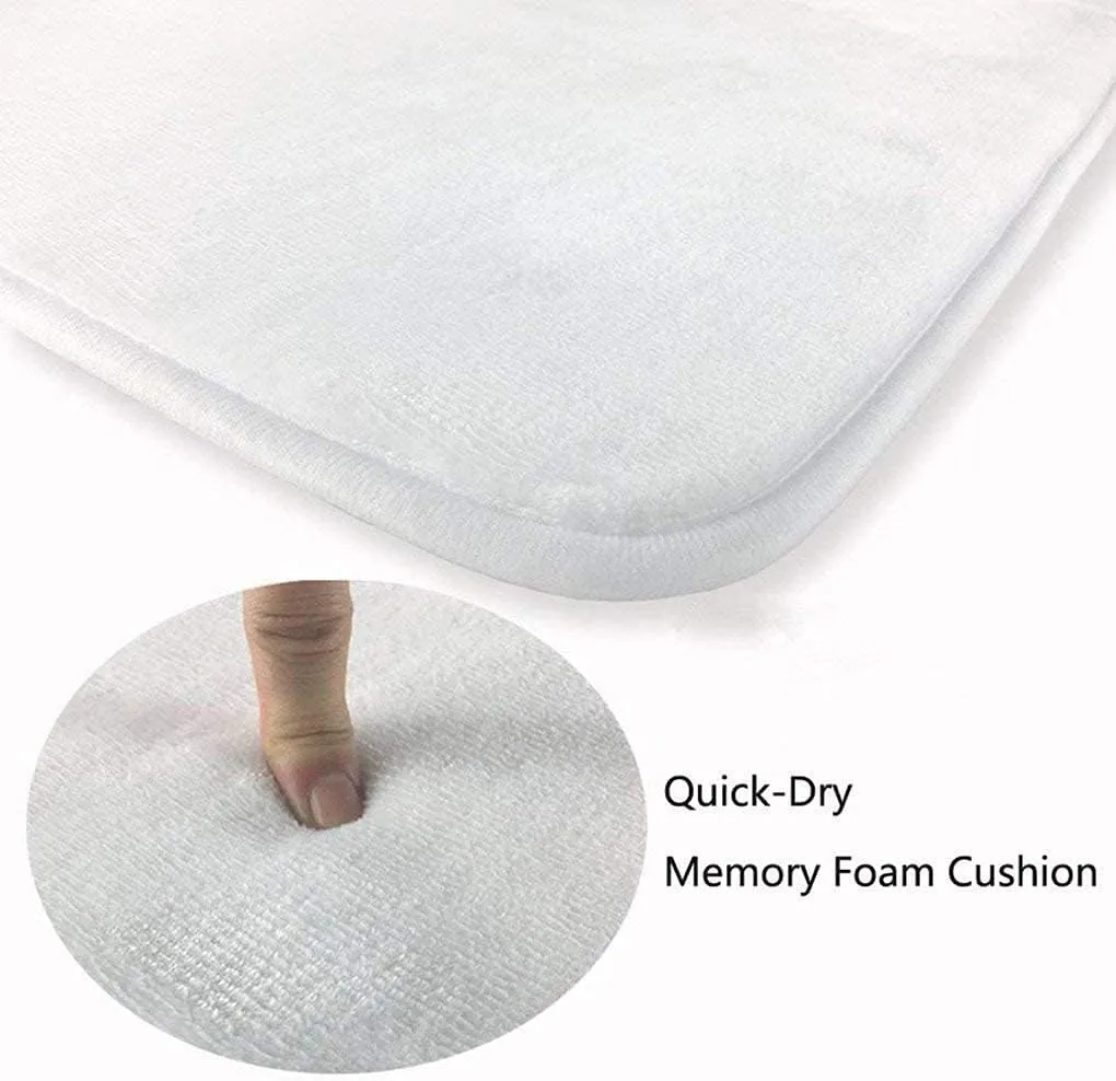 Snowfield On Peak Snow Mountain White Fog, Bathroom Shower Mat Doormat Non Slip,Floor Rug Absorbent Carpets Floor Mat Home Decor for Kitchen Bedroom Rug, 24"X 36"