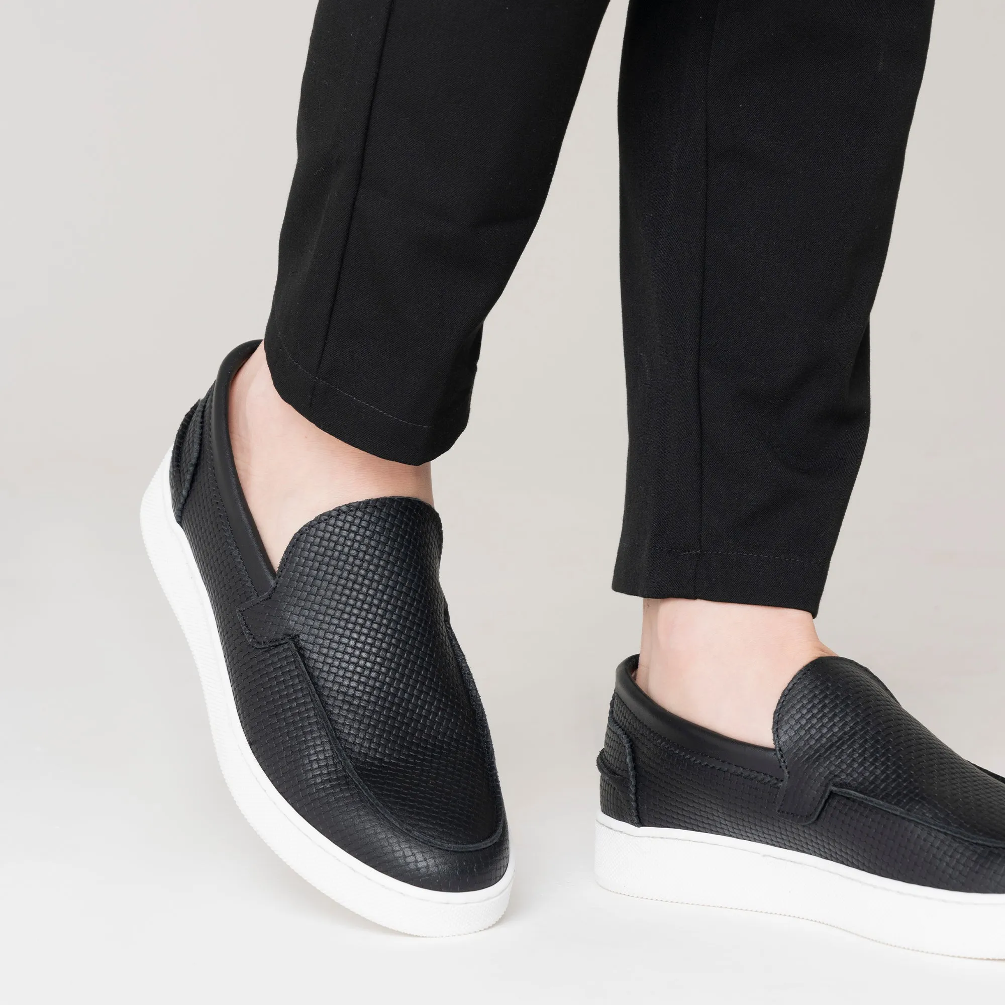Soft in pelle slip on uomo