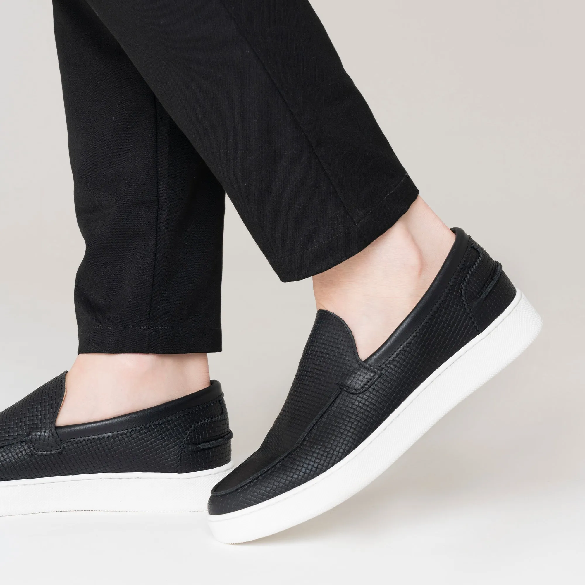 Soft in pelle slip on uomo