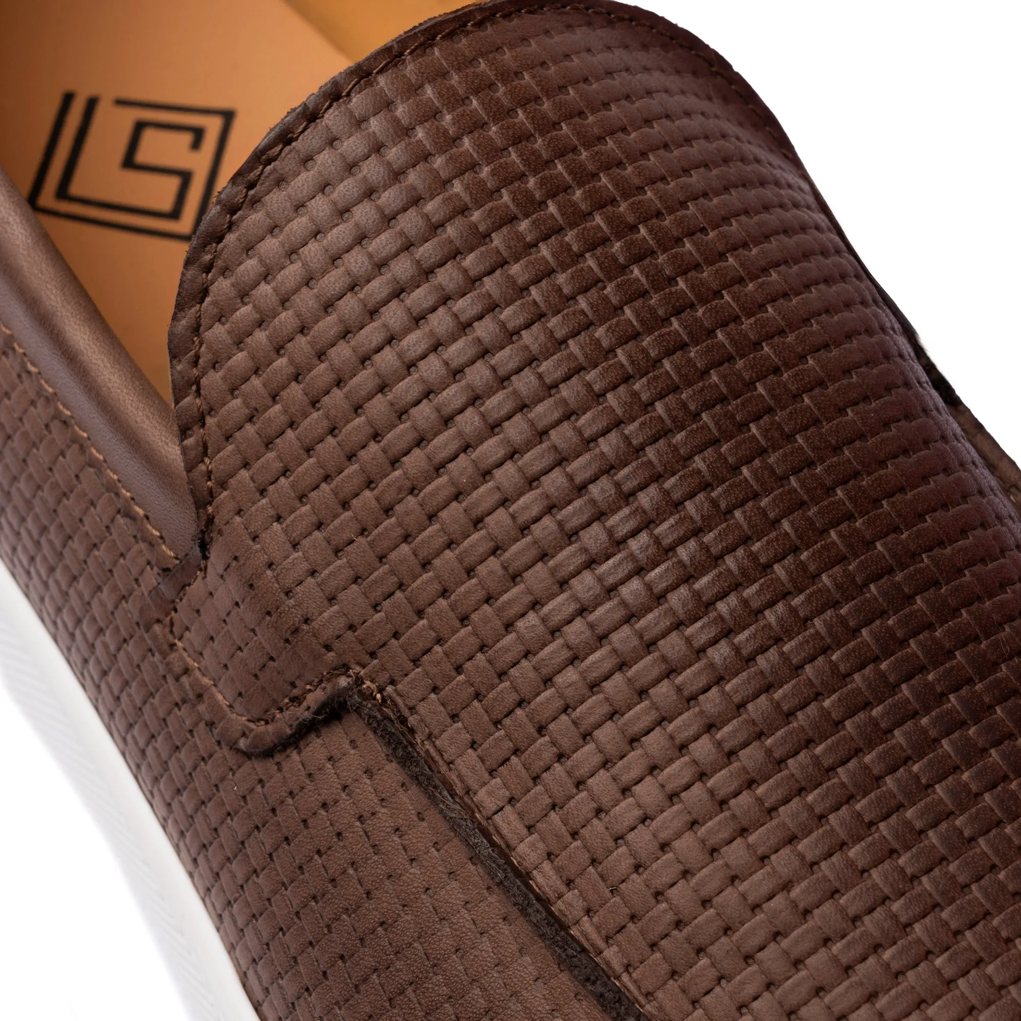 Soft in pelle slip on uomo