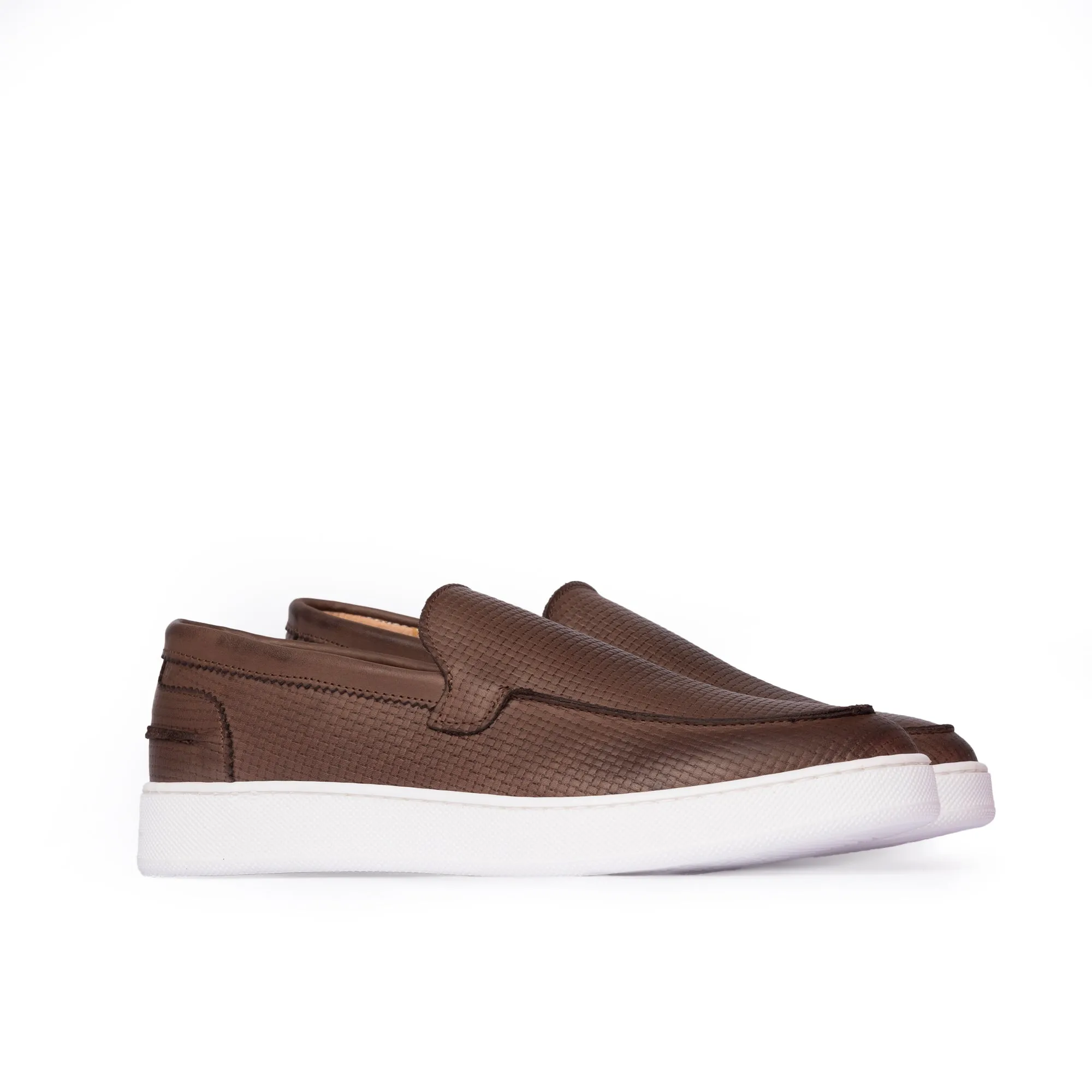 Soft in pelle slip on uomo